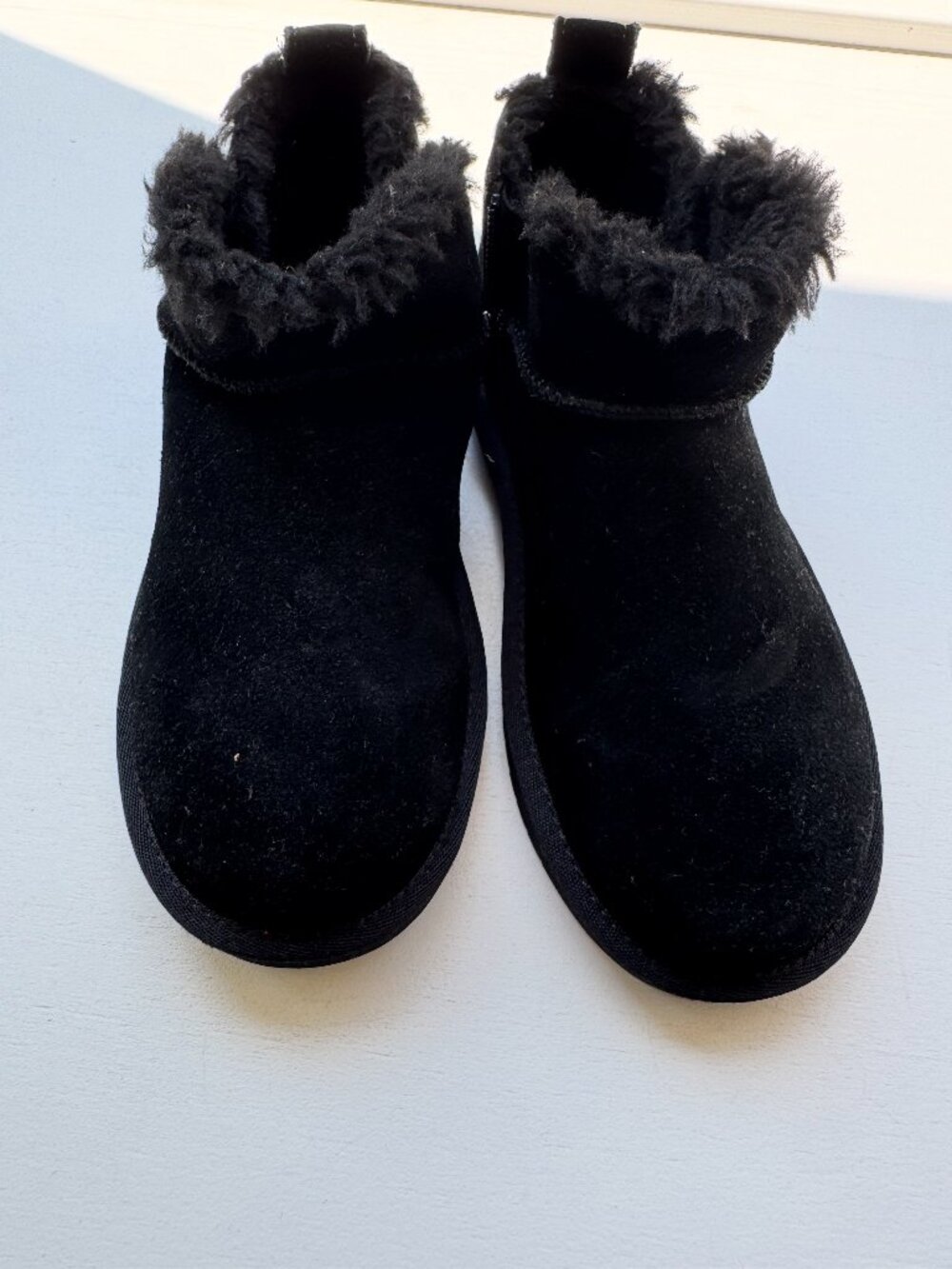 Koolaburra by UGG Kids Koola Ultra Mini Black Suede Winter Boots Size 2 Zipper